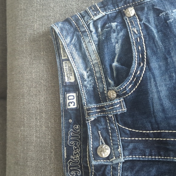 Size 30 signature rise skinny women's zebra print pockets Miss Me jeans - Picture 2 of 4